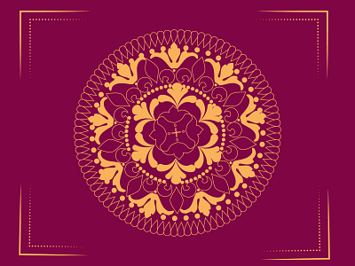 Luxury mandala background with golden pattern style vector