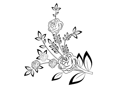 Rose flower vector design elements floral illustration graphic