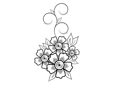 Flowers floral element on vector illustration graphic design art design graphic graphic design illustration vector vector design