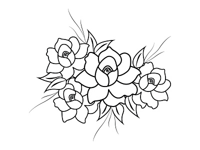 Vector line art beautiful flower floral in illustration art design floral floral design flower graphic graphic design illustration vector