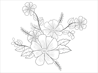 flower element floral vector in illustrations on white backgroun art design floral flowar graphic graphic design illustration vector