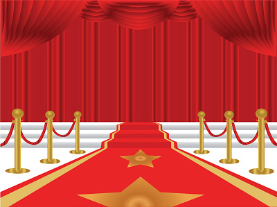 Red carpet illustration branding graphic design icon illustrator logo red carpet dresses illustration the red carpet pictures typography vector