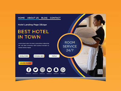 Hotel Flyer/ Social Media Post branding design graphic design icon illustration illustrator typography vector