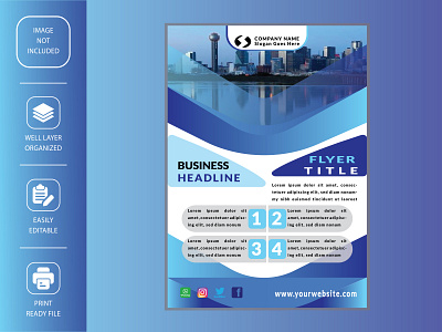 Business Flyer Template/Corporate Flyer branding business flyer business flyer templates corporate flyer corporate flyer design create a business flyer template design graphic design icon illustration illustrator typography vector