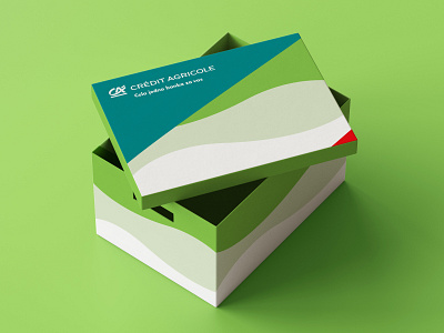 Credit Acricole - Brand Identity Redesign bank box brandidentity branding colorful design identity redesign
