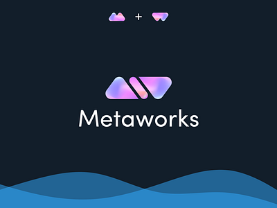 Metaworks branding gradient graphic design logo metaverse xd