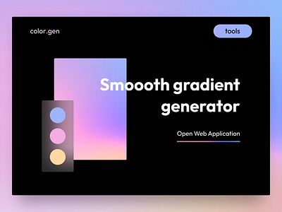 Gradient Generator App color colour design generator gradient landing ui website wed design
