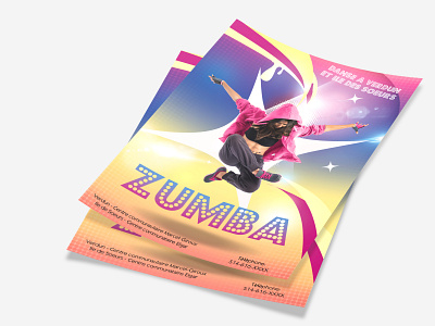 Zumba for everyone colorcorrection flyer flyer design flyers illustrator lineart photoshop