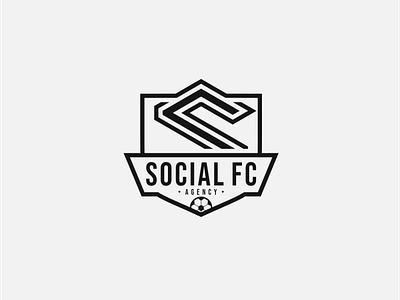 SOCIAL FC AGENCY agency agency logo brand brand identity california designer portfolio fc football germany graphic design graphics initial logo logo logodesign logotype modern logo s logo social social logo symbol