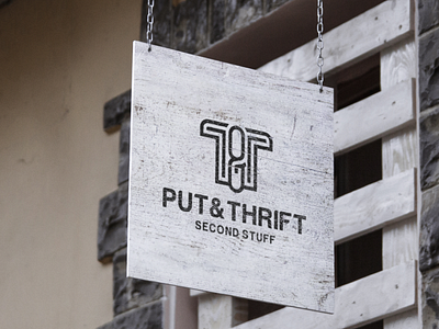 PUT & THRIFT SECOND STUFF brand brand identity branding clothing brand designer designer portfolio graphicdesign initial logo logo logodesign logos logotype modern logo monogram logo secondary logo seconds shoplogo stuff thrift thriftshop