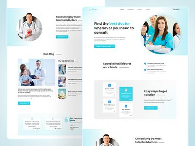 Medical consaltancy landing page. branding design landingpage medical consaltency medicalfarm typography ui uidesign uiux ux uxdesign web webdesign