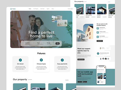 Home rental landing page.