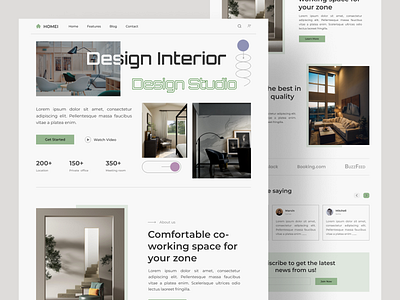 Interior design agency. agency clean design design home page intarior intarior design landing page interior home page landingpage minimal product design typography ui ui designer uiux ux ux designer web web design