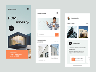 Real Estate Mobile App. app app design branding design home home mobile app home rental mobile app ios minimal real estate real estate mobile app rental ui ui designer uiux ux ux designer