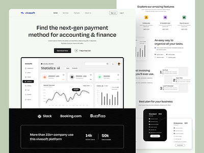 Landing page accounting software. accounting accounting software branding crm management crm software design finance finance landing page landingpage software typography ui uiux ux we web design