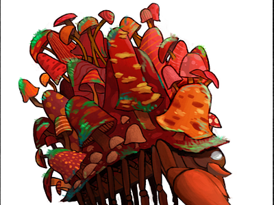 047 Parasect - Pokemon One a Day cordycep fungus mushroom nintendo parasect pokemon zombie