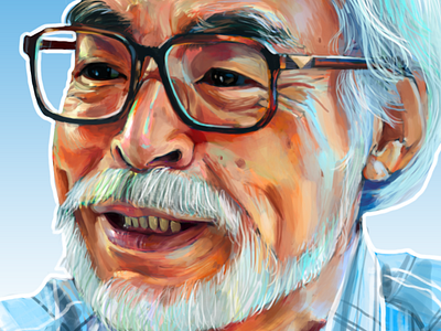 Portrait of Hayao Miyazaki hayao illustration miyazaki portrait studio ghibli
