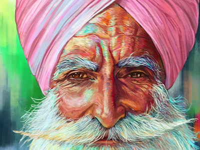 "Jackson Heights" digital humans of new york painting portrait sikh