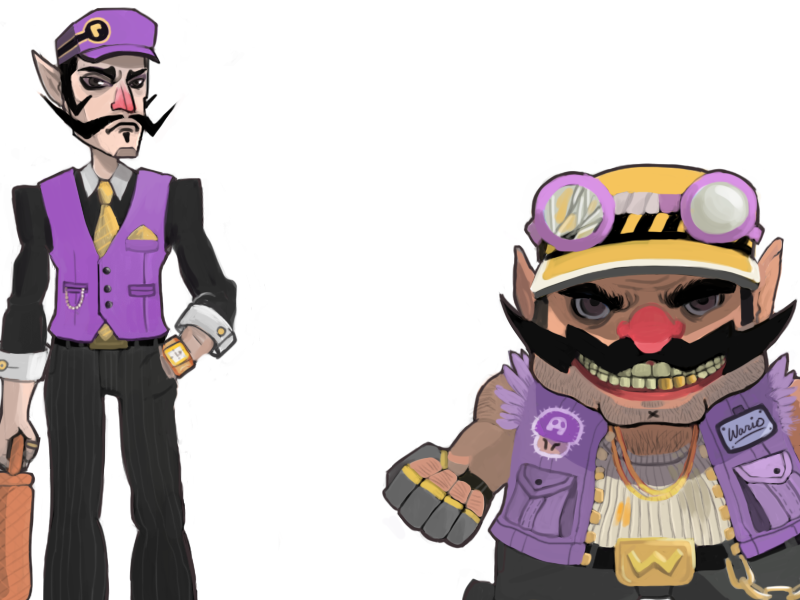 Redesigning Wario Bros! (2013) wario waluigi nintendo redesign concept