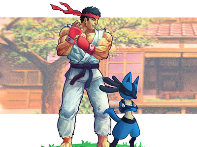 Ryu & Lucario - SF x PKMN