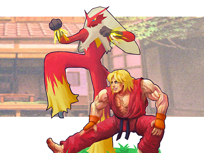 Ken & Blaziken - SF x PKMN