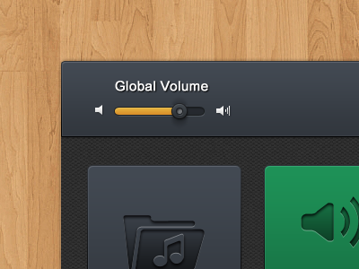 Music Player buttons green icons misic player texture volume wood