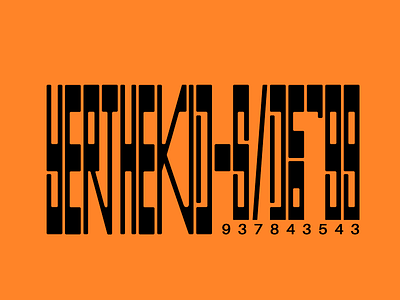 YERTHEKID S/DCO'99 barcode design exploration lettering typography
