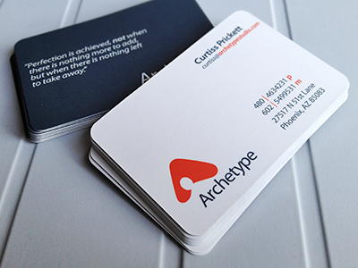 Archetype Business Cards branding identity