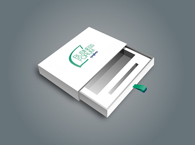 Slide box with ribbon box box design branding cardboard box design illustration logo design package design packaging presentation design