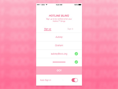 Daily UI 001- Sign in/ Sign up (Hotline App)