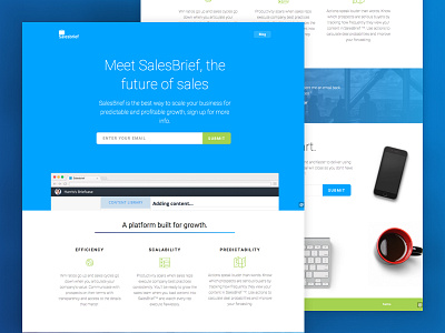Salesbrief Landing Page landing page salesbrief web design web site