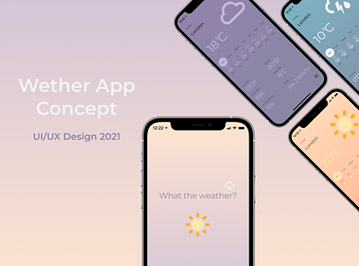 Weather App Concept app design design figma ios app ui ui ux uiux design ux weather app