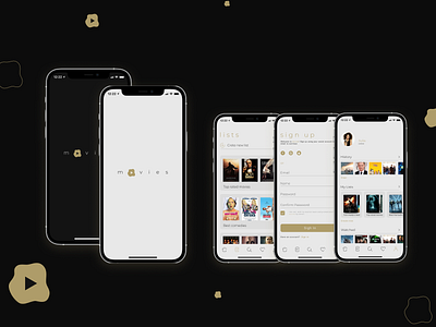 Movies App Concept app design design figma ios app logo mobile app movies ui ux ui ux design uiux