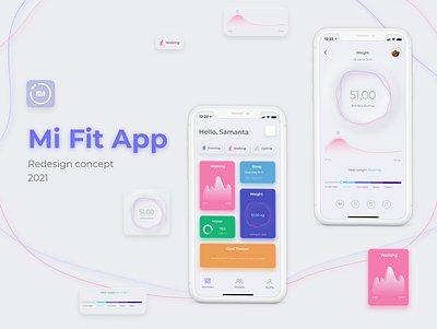 Mi Fit App Redesign Concept app design design figma ios app mi fit app mobile app redesign sport app teamwork ui ux ui ux design ux