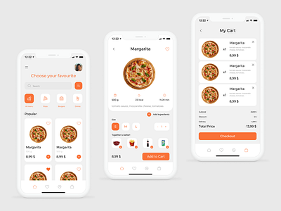 PIZZA MOOD | Mobile Design App Concept for Pizza app design design figma food app food delivery ios app logo mobile app pizza app ui ui ux ui ux design