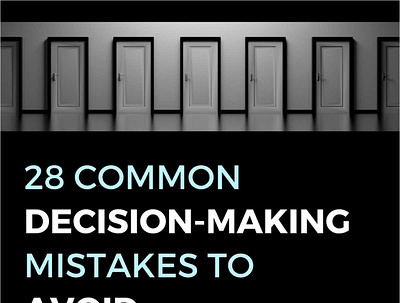 28 Common Decision-Making Mistakes to Avoid books decision ebook design hapiness how to make pdf self