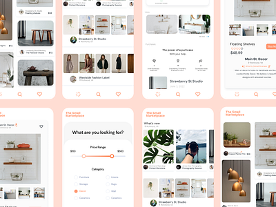 Card Organization x Ecommerce app card organization design typography ui ux