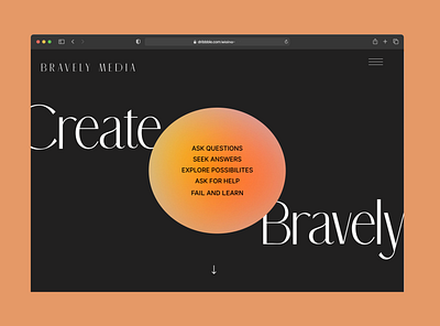 Case Study: Bravely Media branding design typography ui