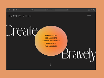 Case Study: Bravely Media branding design typography ui