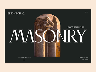 Case Study: Masonry branding design typography ui ux