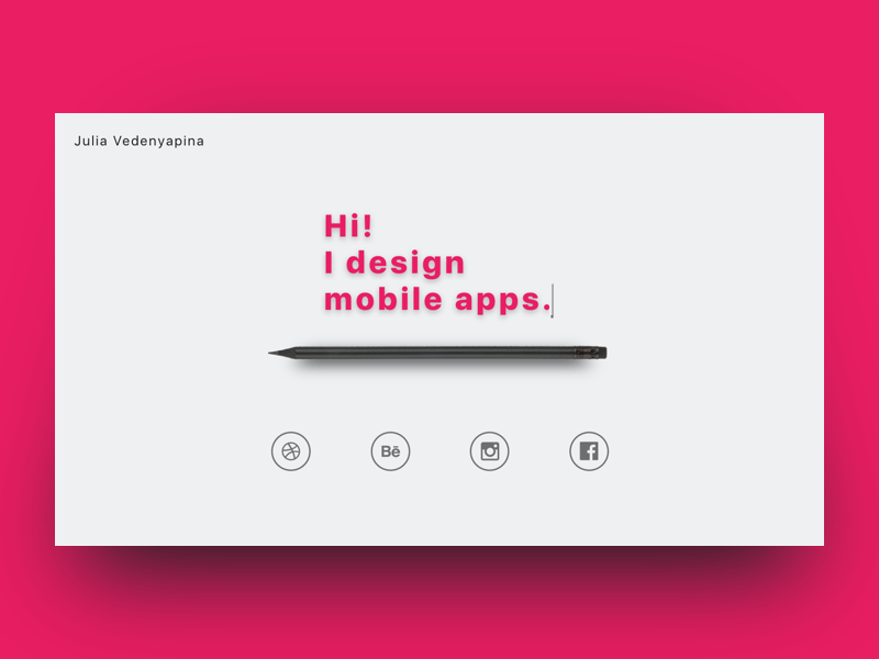 Personal Website animation design gif interface ui landing ux