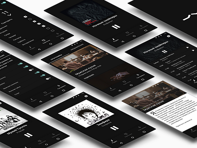 App for Piter FM android design interface material mobile music player ui ux