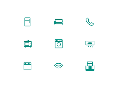 Icon set for real estate app apartments design estate furniture icons real ui free