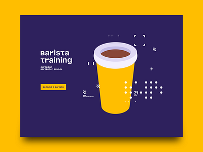 Barista Training barista design interface isometry ui webdesign