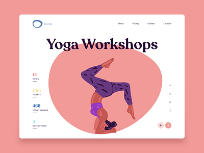 Yoga Classes design interface ui ux website yoga yoga pose yoga studio