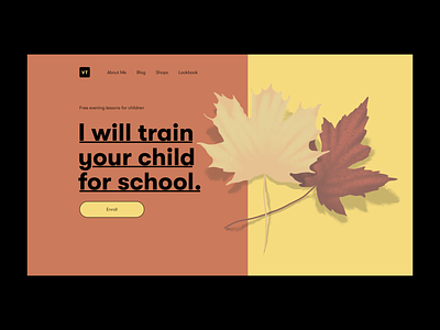 School Training autumn design interface leaves school ui web