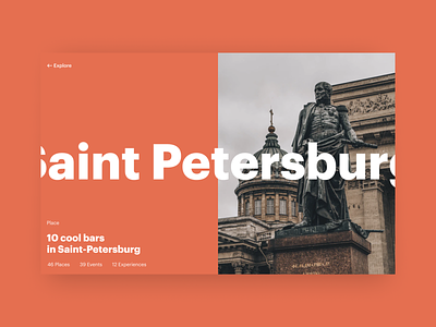 Saint-Petersburg design guide interface travel ui web
