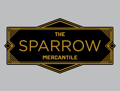 The Sparrow Mercantile branding design icon illustration logo typography vector