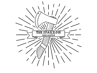 The Sparrow Hatchet branding design illustration vector