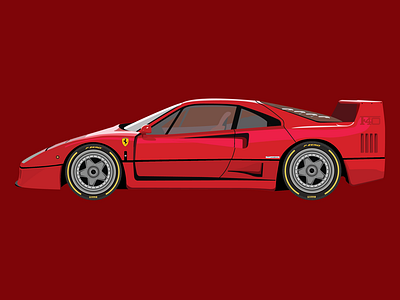 Ferrari F40 Illustration